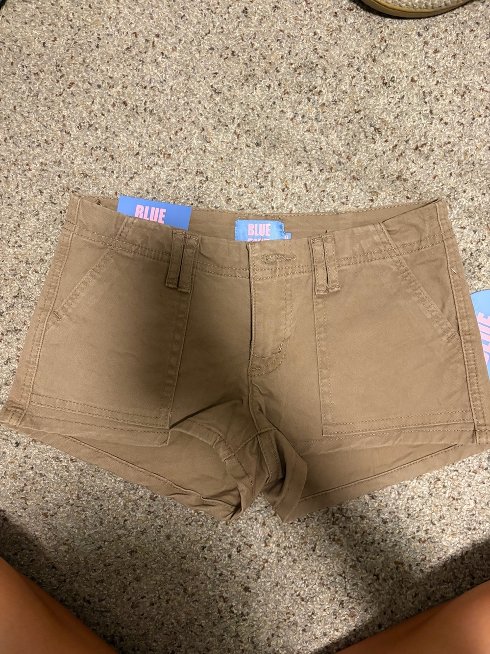 Tan Y2K Cargo Shorts